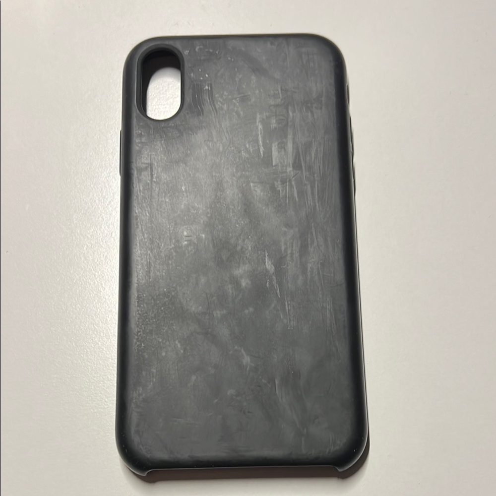 Black Silicone Phone Case- iPhone Xr